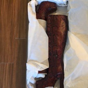 Longchamp Red Leather Boots